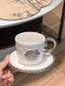 陶徹陶瓷咖啡杯碟套裝高檔精致禮盒裝茶具情侶生日對杯禮物伴手禮杯子 【禮盒裝】小香鏈條咖啡杯碟-白色 曬單實(shí)拍圖