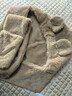 FOX.G帽子女圍巾手套冬季圍脖護頸時(shí)尚洋氣冷帽睡帽保暖脖套頭套抓絨帽 毛絨帽子三件套卡其色 曬單實(shí)拍圖