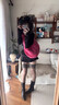 妙侶歐美西部復(fù)古牛仔靴中筒靴內(nèi)增高尖頭馬丁靴女短靴英倫風(fēng)長筒靴子 黑色 中筒 現(xiàn)貨 單層 35 (225mm) 曬單實(shí)拍圖