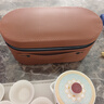 瓷牌茗茶具（cipaiming teaset）旅行茶具套裝戶(hù)外便攜式陶瓷快客杯一壺四杯辦公室功夫茶壺泡茶 白古茗1壺4杯+罐盤(pán)+棕皮包+巾夾 曬單實(shí)拍圖