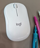 羅技（Logitech）M221 輕音鼠標 無(wú)線(xiàn)鼠標 辦公鼠標 對稱(chēng)鼠標 帶無(wú)線(xiàn)微型接收器 米白色 曬單實(shí)拍圖