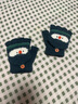 kocotreekk樹(shù)兒童手套保暖翻蓋手套小學(xué)生男女孩寫(xiě)字五指手套軟糯防寒 曬單實(shí)拍圖