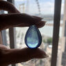 飾界情收藏級天然水晶吊墜魔鬼藍海藍寶水滴項鏈首飾女對象送生日禮物 約9-12克魔鬼藍海藍寶 曬單實(shí)拍圖