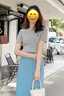 POLO SPORT美國保羅小馬標(biāo)刺繡短袖T恤女裝針織衫休閑寬松大碼時尚潮流毛衣 淺灰色 S 建議90-105斤穿 曬單實拍圖
