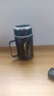 辦公室雙層玻璃水杯帶把手塑殼禮品水杯茶水分離花茶杯子 把手杯-黑色 500ml 曬單實(shí)拍圖