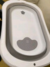 iuu嬰兒洗澡盆兒童浴盆大號(hào)寶寶可折疊可坐可躺新生兒童用品 【北歐灰】單盆 曬單實(shí)拍圖