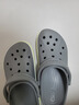 卡駱馳（CROCS）洞洞鞋貝雅卡駱班輕便耐磨一腳蹬休閑鞋|205089 石板灰/青檸綠-0GX 41 /42(260mm) 曬單實(shí)拍圖