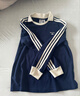 阿迪達(dá)斯 （adidas）三葉草系列 女 CC LS TEE W 長袖 JM8012 深靛藍(lán) M 曬單實(shí)拍圖