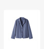 無(wú)印良品（MUJI）女式漢麻棉襯衫式夾克女長(cháng)袖外套25年夏季西裝小西服女裝BD0ZZC5S 煙熏藍色 L （165/88A） 曬單實(shí)拍圖