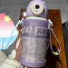 KOKUUN日本品牌兒童保溫杯學生指紋解鎖吸管杯高顏值上學專用水杯保溫壺 紫色 600ml 曬單實拍圖