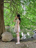 西兒新中式國風(fēng)連衣裙改良旗袍小個(gè)子夏季水墨畫裙子女裝氣質(zhì)收腰短裙 L 105-115斤 曬單實(shí)拍圖