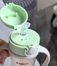 WOIBABY適配貝親直飲吸管奶瓶配件學(xué)飲吸管水杯蓋寬口徑手柄三代通用 綠色（12個(gè)月+）吸管彈力杯蓋+手提繩 曬單實(shí)拍圖