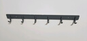 百字掛鉤太空鋁排鉤免打孔衣帽鉤門后鑰匙鉤子玄關(guān)衛(wèi)生間廚房粘鉤8鉤 曬單實拍圖