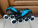 美洲獅（COUGAR）速滑鞋 競速鞋全碳鞋男女童高端專(zhuān)業(yè)成人青少年比賽鞋SR3 藍色單鞋（贈送防磨套） 35 碼（可調35-36碼） 曬單實(shí)拍圖