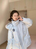 棉致大毛領(lǐng)工裝派克服棉服女秋冬季新款小個(gè)子寬松棉衣羽棉襖絨服外套 JJYH806奶藍色【高品質(zhì)】 M 105-120斤 曬單實(shí)拍圖