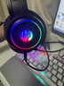 惠普（HP）H100游戲耳機(jī)頭戴式耳麥帶麥克風(fēng)電競網(wǎng)吧有線耳機(jī)游戲吃雞三角洲行動聽聲辨位 3.5mm+USB黑 曬單實(shí)拍圖