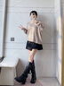 5+褲管靴長(cháng)靴女2025秋冬季新款堆堆靴長(cháng)筒靴西部牛仔靴騎士靴女靴子 黑色-單里 37 曬單實(shí)拍圖