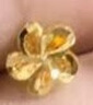 中國黃金（CHINA GOLD）黃金耳線足金紫荊花耳線女花朵耳飾甜美風(fēng)送老婆女友生日禮物 約0.66g-紫荊花耳線 曬單實拍圖