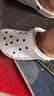 crocs卡駱馳洞洞鞋貝雅男鞋女鞋輕便耐磨一腳蹬拖鞋休閑鞋|10126 白-100 39 (240mm) 曬單實(shí)拍圖
