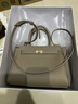 百麗女包鉑金托特包真皮新娘婚包質(zhì)感手提包X5348CX0 灰色 曬單實(shí)拍圖