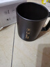 炊大皇馬克杯陶瓷杯茶杯經(jīng)典黑白泡茶杯咖啡杯早餐杯果汁水杯 黑色420ml 曬單實(shí)拍圖