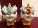 赟婭國潮醒獅招財茶寵文創(chuàng  )工藝品禮物桌面擺件公司開(kāi)業(yè)活動(dòng)高檔伴手禮 醒獅-紅青一對【紅色雙個(gè)裝禮盒禮袋】 曬單實(shí)拍圖