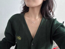 伊燦水鉆蝴蝶結仿珍珠項鏈女2025年新款爆款鎖骨鏈輕奢氣質高級感頸鏈 玫瑰金水鉆蝴蝶結項鏈女 曬單實拍圖