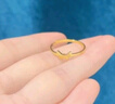 中國(guó)黃金（CHINA GOLD）蝴蝶結(jié)黃金戒指女足金開(kāi)口單戒指環(huán)女生日禮物送女朋友老婆 足金蝴蝶結(jié)開(kāi)口戒指 金重約1.4g 曬單實(shí)拍圖