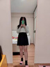 皓娥毛呢半身裙加厚短裙女秋冬新款高腰顯瘦遮胯小個子百褶裙通勤百搭 黑色 M（建議95-105） 曬單實拍圖