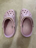 卡駱馳（CROCS）洞洞鞋貝雅卡駱班輕便耐磨一腳蹬休閑鞋|205089 芭蕾粉/糖果粉-6TG 36 /37(220mm) 曬單實(shí)拍圖