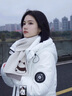 玖慕（JIUMU）純羊毛圍巾女秋冬百搭加厚保暖可愛(ài)熊貓針織圍脖披肩教師禮物 米白熊貓-精致禮盒裝 曬單實(shí)拍圖