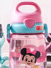 迪士尼（Disney）兒童夏天吸管杯與直飲Tritan材質(zhì)食品級嬰幼兒上學(xué)杯子便攜布丁杯 3352-米奇藍色 400ml 曬單實(shí)拍圖
