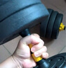 華亞（HUAYA） 啞鈴男士杠鈴套裝可調節環(huán)保包膠手鈴亞玲家用運動(dòng)鍛煉健身器材 20公斤（左右各10kg）+連接桿 曬單實(shí)拍圖