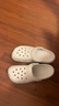 名創(chuàng)優(yōu)品（MINISO）洞洞鞋男女夏季外穿沙灘涼鞋防滑厚底踩屎感包頭涼拖鞋骨白44-45 曬單實(shí)拍圖