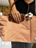 瓏驤（LONGCHAMP）新品 女士中號長(cháng)柄可折疊手提單肩購物袋餃子包托特包女包 2605 089 P96 茶粉色 曬單實(shí)拍圖