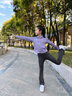 優(yōu)優(yōu)1點（Yoyo one）女童套裝春秋2025新款洋氣兒童衛(wèi)衣喇叭褲12歲女孩大童運動服秋裝 18328黑色10153紫色 160 160cm 曬單實拍圖