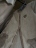 戴維貝拉（DAVE＆BELLA）嬰兒睡衣新生兒連體衣男寶爬服女寶衣服0-3個(gè)月秋冬新款外出服 淺卡其【DB4237051】 80cm （建議身高73-80cm） 曬單實(shí)拍圖