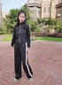 女童秋裝2025新款套裝洋氣時髦兒童衣服春秋季大童運動童裝超好看 黑色【外套+褲子】 150 曬單實拍圖