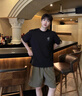 NEW BALANCE25年男款潮流時(shí)尚百搭休閑T恤AMT52385 BK M 曬單實(shí)拍圖