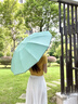 蜜雪小米雨傘全自動(dòng)防曬遮陽(yáng)傘戶(hù)外大號女晴雨兩用防紫外線(xiàn)防風(fēng)便攜太陽(yáng)傘 淺綠色 20骨 雙骨+加固版) 帶禮盒 曬單實(shí)拍圖