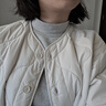 無(wú)印良品（MUJI） 女式 蓬松棉服絎縫夾克 女裝外套女款棉衣25年秋冬 BD10NA5A 象牙色 M (160/84A) 曬單實(shí)拍圖