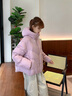 波司登（BOSIDENG）25新款羽絨服女短款90絨連帽時(shí)尚休閑氧氣系列保暖外套B250245242 星霧粉1907【溫柔粉紫色】 XS 155/80A 體重約110斤以?xún)?曬單實(shí)拍圖