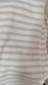 無(wú)印良品（MUJI）女式 雙羅紋編織 圓領(lǐng)長(cháng)袖T恤 上衣打底衫女裝25年秋季 米白色條紋 S (155/80A) 曬單實(shí)拍圖