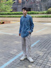 Calvin KleinJeans【明星同款】25早秋新款男復(fù)古ck輕薄純棉牛仔襯衫40BM796 N85-牛仔淺藍(lán) S 曬單實(shí)拍圖