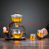 正揚(yáng)玻璃自動(dòng)茶具懶人整套磁吸茶壺防燙高檔泡茶器功夫杯茶盤套裝家用 自動(dòng)(迎客)+單主機(jī) 曬單實(shí)拍圖
