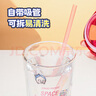 樂扣樂扣（LOCK&LOCK）玻璃杯女耐高溫水杯吸管帶蓋高硼硅杯子雙層大容量咖啡杯 樹莓粉620ml 曬單實(shí)拍圖