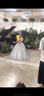 思妙星高定花童婚禮小女孩女童生日晚禮服主持人兒童公主裙鋼琴演出服夏 藍色長(cháng)款 130 曬單實(shí)拍圖
