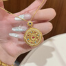 勞梭999足金八寶羅盤(pán)黃金吊墜女5D金琺瑯平安扣項鏈生日禮物送女友 古法金八寶羅盤(pán)鑲莫桑鉆+贈銀鏈/15克多退少補 曬單實(shí)拍圖