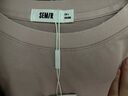 森馬（Semir）短袖T恤女中長(zhǎng)款做舊oversize夏2025蝴蝶結(jié)破洞衣服109325100036 曬單實(shí)拍圖