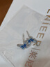 Lnieer999足銀藍色蝴蝶耳釘女小眾設計氣質(zhì)銀耳環(huán)養耳洗睡免摘耳飾品 【999足銀】藍色蝴蝶耳釘 曬單實(shí)拍圖